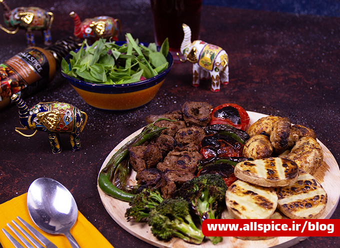 چنجه حلزونی تهیه شده با چاشنی کباب لاری