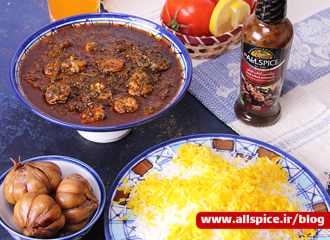 قلیه میگو تهیه شده با چاشنی ماهی آلس پایس